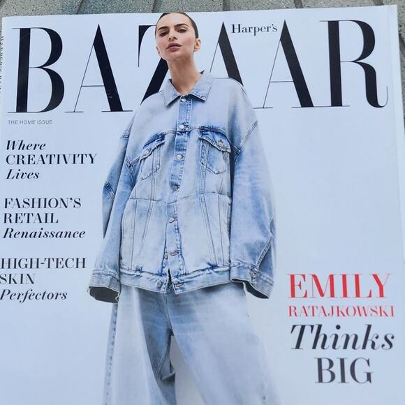 Harpers Bazaar Magazine Emily Ratajkowski The Home Issue Fashion Periodical - Picture 2 of 5